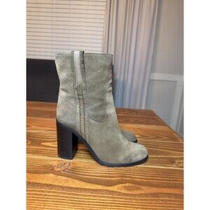 Kate Spade Baise Women's Heeled Booties Boots Size 6 1/2 M Suede Tan